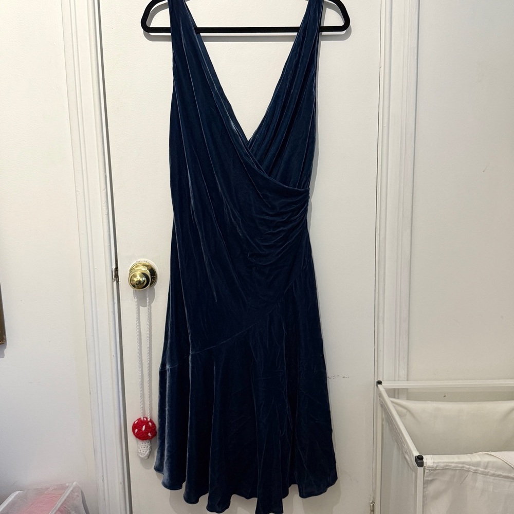 Ralph Lauren Deep Blue Velvet Dress